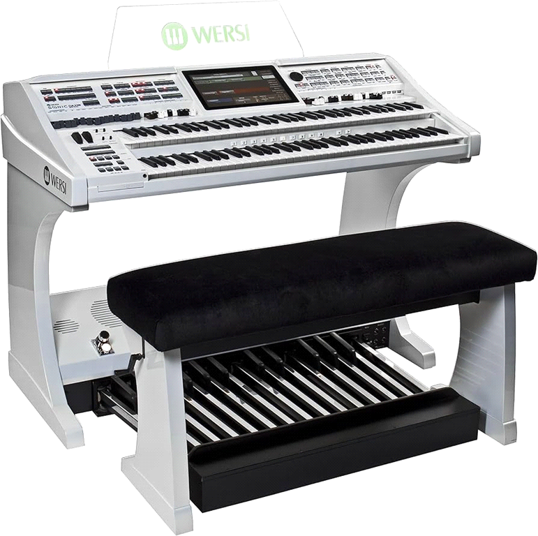 SONIC OAX-800LS Parelmoer WHITE Hoogglans Vol Pedaal met ingebouwde luidsprekers B-Stock