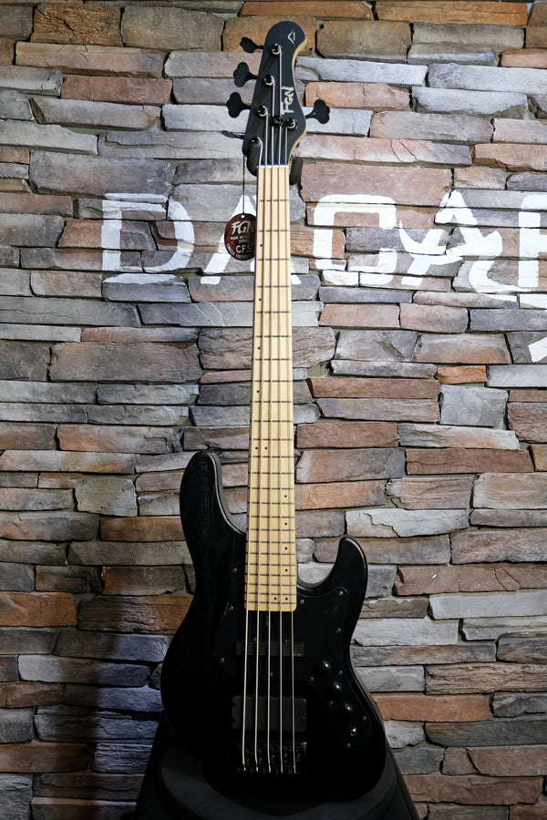 J-Standard Mighty Jazz, DE, 5 snaren Open Pure Blue + Gigbag